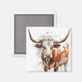 Longhorn-Erbe Magnet (Vorderseite/Rückseite)