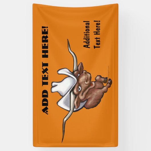 Longhorn-Fahne Banner (Vertikal)
