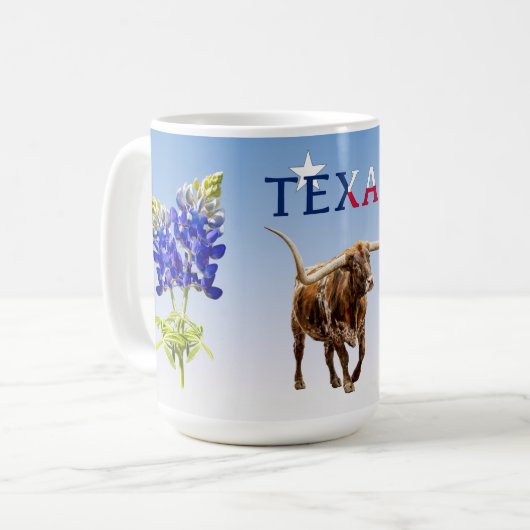 Longhorn, Fort Worth, Old West, Tasse (Vorderseite Links)