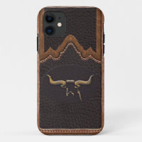 Longhorn-Foto-Imitat-Leder starkes iPhone 5/5S