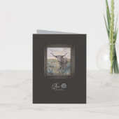 "Longhorn" handbemalt Karte (Rückseite)