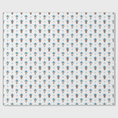 Longhorn in hellblauer Skispitze und Muster Scarf Geschenkpapier (Flach)