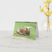 Longhorn Inspirational Note Card Karte (Gelbe Blume)