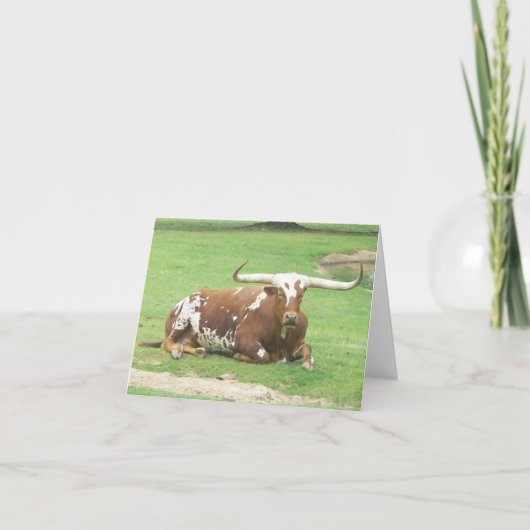 Longhorn Inspirational Note Card Karte (Vorderseite)