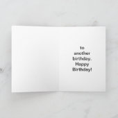 Longhorn Kuh Diver Geburtstag von Bruder Karte (Innenseite)