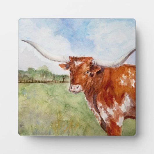 Longhorn - Kunstdrucken Fotoplatte (Vorderseite)