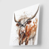 Longhorn Legacy Quadratische Wanduhr (Winkel)