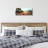 Longhorn-Leinwand Leinwanddruck (Insitu (Schlafzimmer))