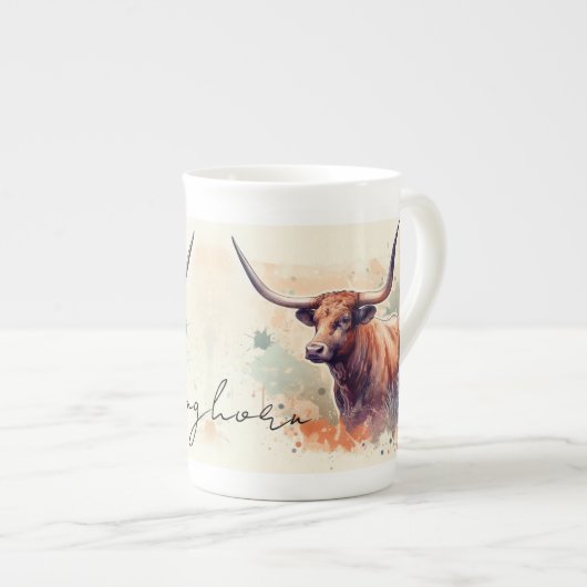 Longhorn Liebe Spezielle Tasse (Vorderseite Rechts)