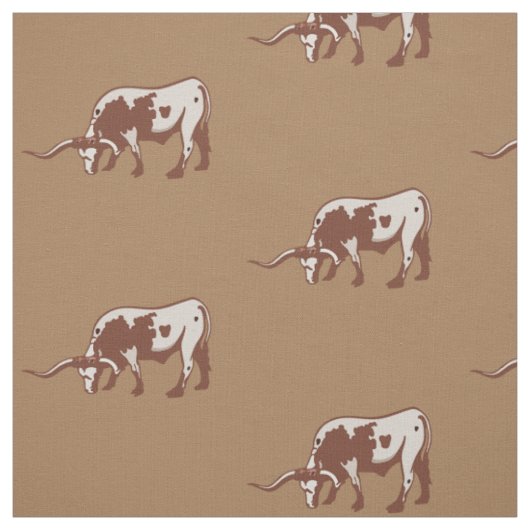 Longhorn-Ochse-Western-Druck-Gewebe Stoff (Muster)