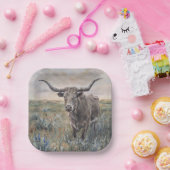 "Longhorn" Pappteller (Party)