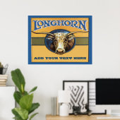 Longhorn Poster, bearbeiten Text, Poster (Heimbüro)