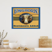 Longhorn Poster, bearbeiten Text, Poster (Küche)