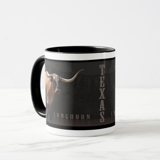 Longhorn-Power-Tasse Tasse (Vorderseite Links)