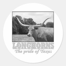 Longhorn_pride Runder Aufkleber