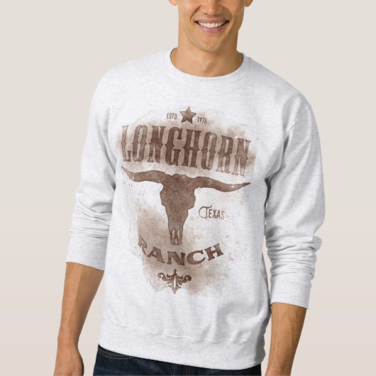 Longhorn Ranch Texas Brown & Tan Sweatshirt (Vorderseite)