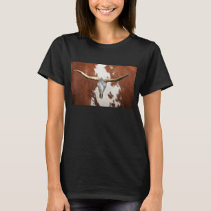 Longhorn Rind Skull Horns Südweststil T-Shirt