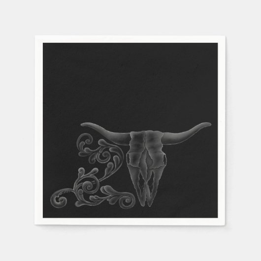 'Longhorn Scroll' Napkins Serviette (Vorderseite)