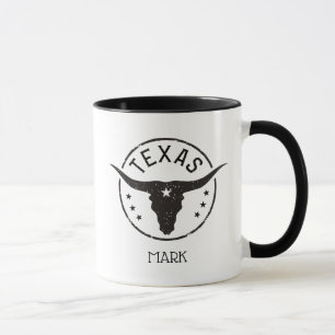 Longhorn Silhouette Texas Tasse