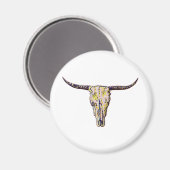 Longhorn Skull Art Magnet (Vorderseite/Rückseite)