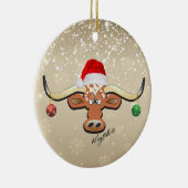 Longhorn Steer Christmas Ornament (Rechts)