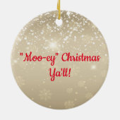 Longhorn Steer Christmas Ornament (Hinten)