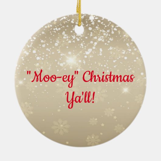 Longhorn Steer Christmas Ornament (Hinten)