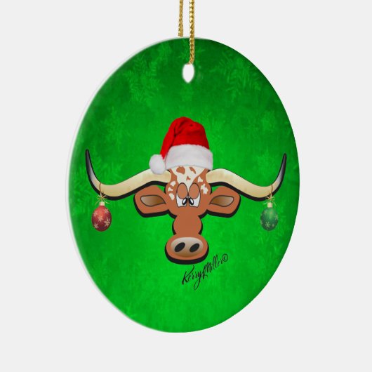 Longhorn Steer Christmas Ornament (Rechts)
