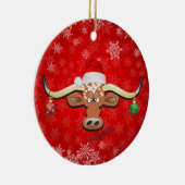 Longhorn Steer Christmas Ornament (Rechts)