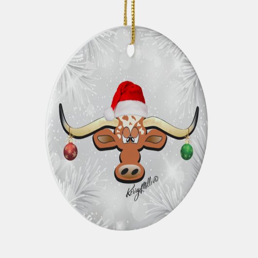 Longhorn Steer Christmas Ornament (Rechts)