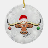 Longhorn Steer Christmas Ornament (Vorne)