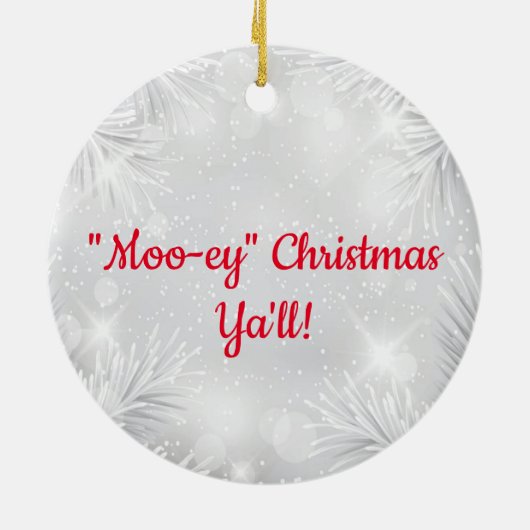 Longhorn Steer Christmas Ornament (Hinten)