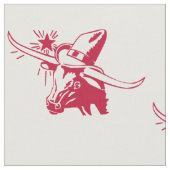 Longhorn Steer Head mit Cowboy Texas Red Stoff (Nahaufnahme)