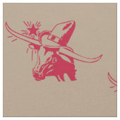Longhorn Steer Head mit Cowboy Texas Red Stoff (Nahaufnahme)