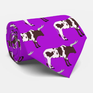 Longhorn Steer Team Mascot Football Necktie Krawatte