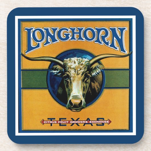 Longhorn Texas Untersetzer (Vorderseite)