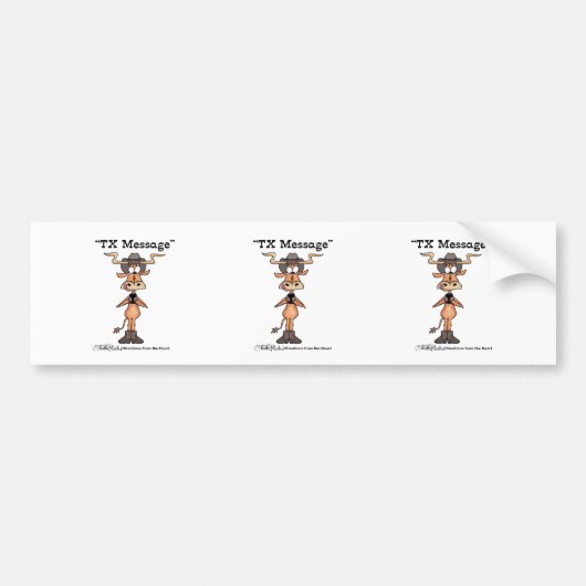 Longhorn TX-Meldung Autoaufkleber (Vorne)