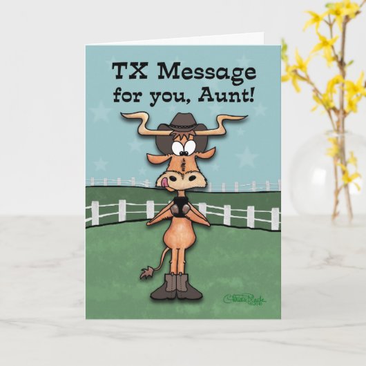 Longhorn TX Message Karte (Gelbe Blume)