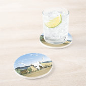 Longhorn-Untersetzer Sandstein Untersetzer (Seite)