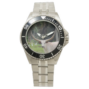 Longhorn-Viehuhr Armbanduhr