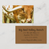 Longhorn Visitenkarte (Vorne/Hinten)