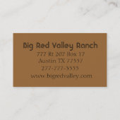 Longhorn Visitenkarte (Rückseite)