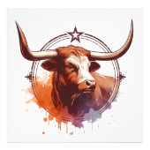 Longhorn Wall Art Foto Erweiterung (Vorne)
