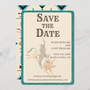 Longhorn Western Save the Date Karte