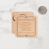 Longhorn Western Wedding Info Card Mitteilungskarte (Vorderseite/Rückseite Beispiel)