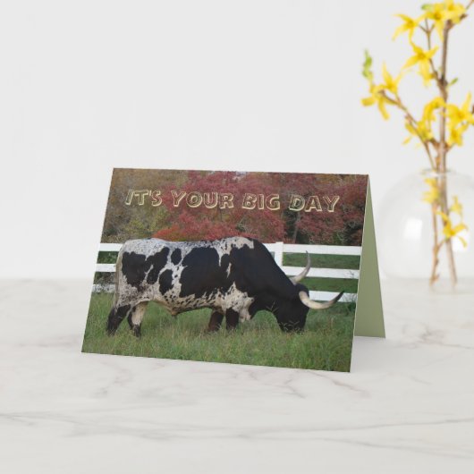 Longhorn Your Day-customize Karte (Gelbe Blume)