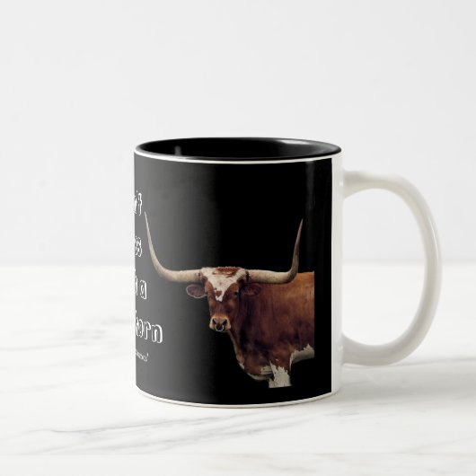 LonghornCoffeeMug-fertigen Sie besonders an Zweifarbige Tasse (Rechts)