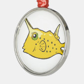 LonghornCowfish Silbernes Ornament (Links)