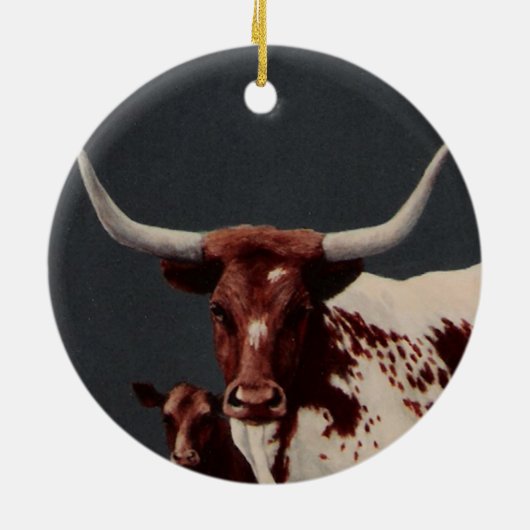 LONGHORNS durch DiDi Keramikornament (Hinten)