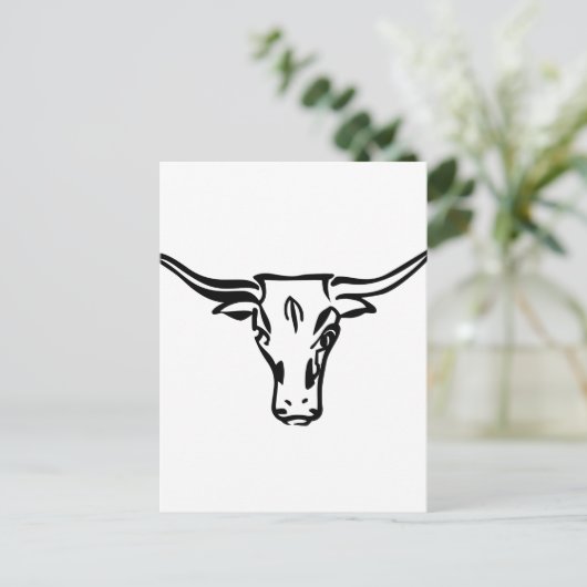 Longhorns Postkarte (Stehend Vorderseite)